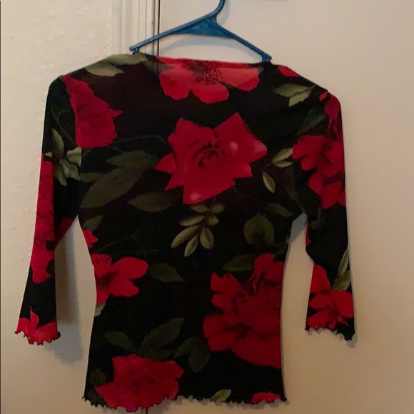 Flower sheer shirt - Picture 2 of 2